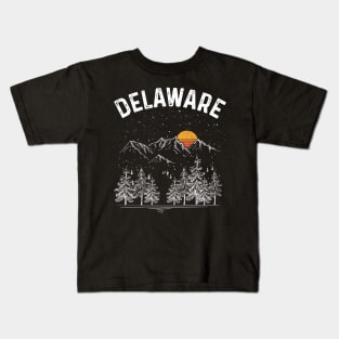 Vintage Retro Delaware State Kids T-Shirt